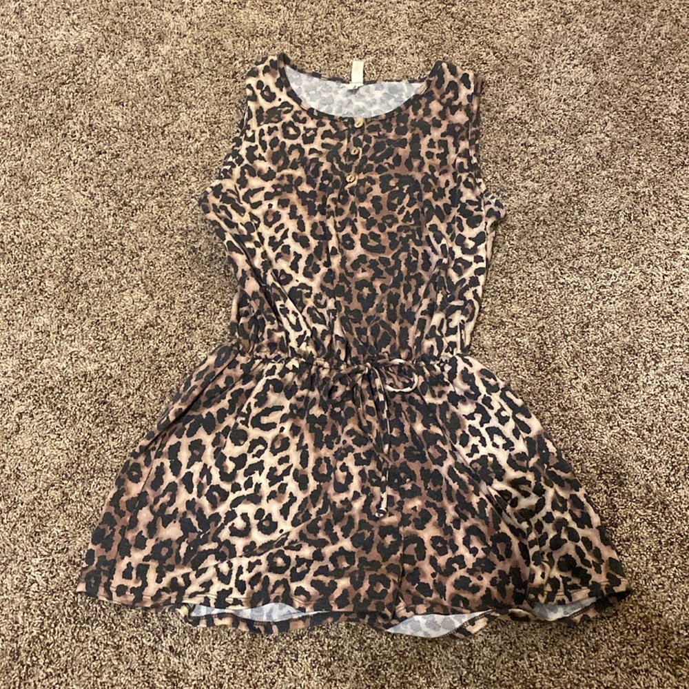 Lovely J Boutique Leopard Romper - XL